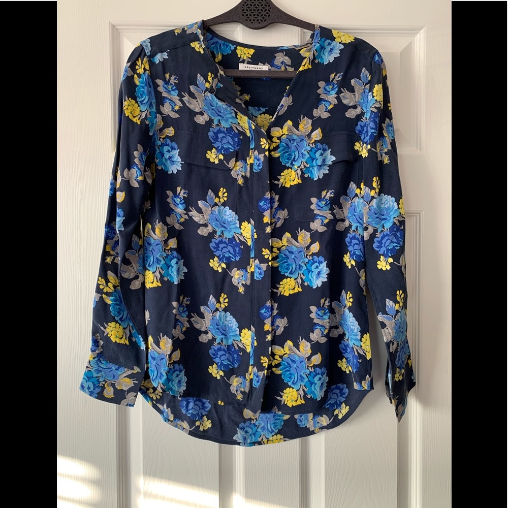 Equipment Silk Floral Blouse Size XS